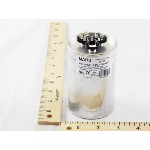 Mars 12201 80/10 MFD 370VAC Round Dual Run Capacitor
