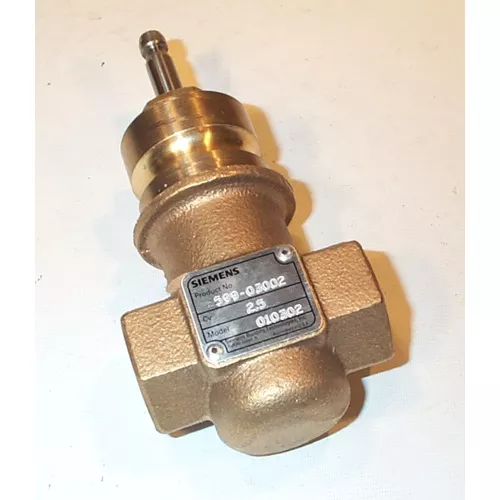 Siemens 599-03002 Globe Valve, 2-Way Normally Open, 1/2" NPT, 2.5 Cv, Bronze/SS