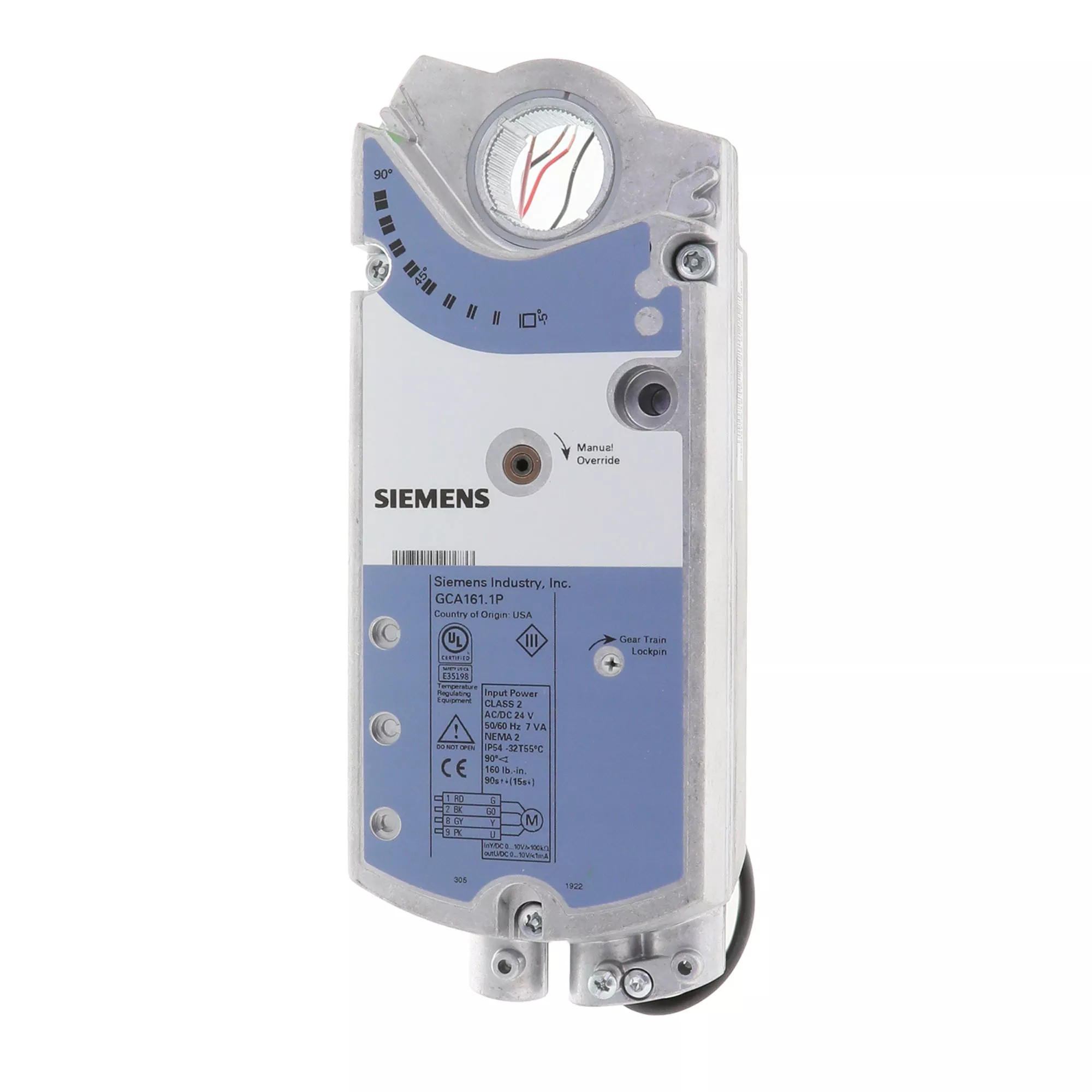 Siemens GCA161.1P Spring Return Actuator 24VAC Modulating 0-10VDC