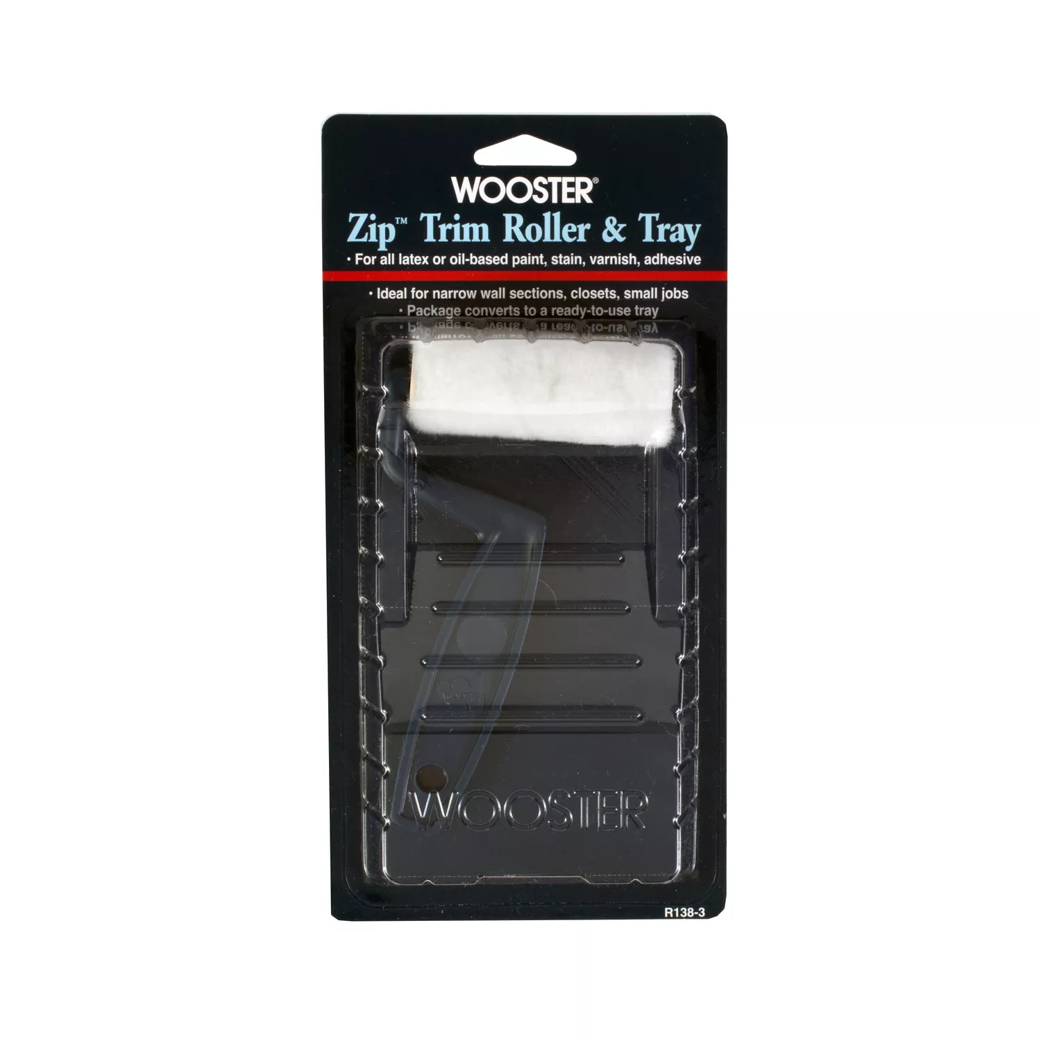 Zip Trim Mini Paint Roller & Tray, 3 In.